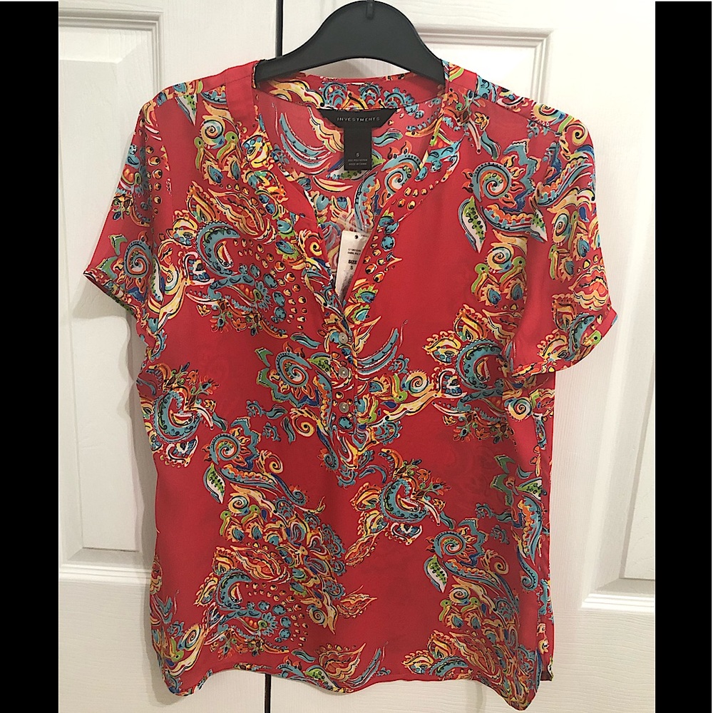 NWT Investments blouse. Size small